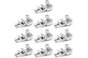 FROTOX 10 x Earth Clamp for Module, Ground Grounding Lug, Earthing Eyelets, Standard Solar Panel Earth Clip, Mounting Solar Panel Mounting Bracket Kit, Solar Mounting System