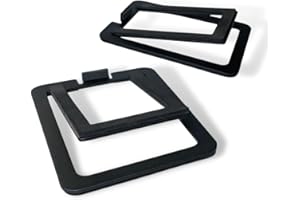 Audioengine DS1M Metal Speaker Stands Paire - Supports de Haut-parleurs de Bureau en Acier inclinés pour Petits Haut-parleurs, Haut-parleurs de PC, Haut-parleurs- Noir (Pairee)