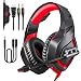 Produktbild [BRAND NEW] Gaming Headset, GikPal Headset Gaming Kopfhörer für PS4, Xbox One (Adapter Need), Beste Surround Stereo Sound, LED-Leuchten & Noise Cancelling Mic, 3,5 mm Soft Breathing Over-Ear Spiel Kopfhörer für Laptop Mac Nintendo Switch Spiele