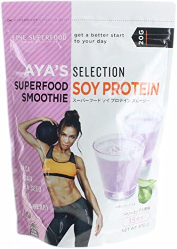 Nutritious Soy Protein Smoothie with L-Carnitine, Calcium, Chia, Maca, Cacao, Acai and Maqui antioxidants | NEW! Aya's Selection | Premium, Japan