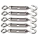 M4 Spannschloss Edelstahl Hook & Eye Haken / Oese NirostaI Seil Spanner 5 Stück