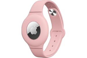 NEXCYBER Airtag Wristband Kids, Anti-Lost, Anti-Scratch Protection for Positioning The Bracelet for Apple AirTag Waterproof，Rosa