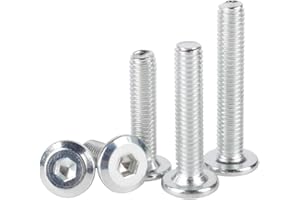 WMLBK Śruby z łbem sześciokątnym z kołnierzem ze stali nierdzewnej, 50 sztuk śrub do mebli M6, łącznik meblowy, śruba z łbem sześciokątnym (M6 x 50 mm)