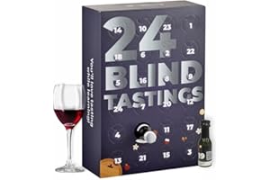 E-TASTING Calendrier de l’Avent Vin “24 Blind Tastings” – Nouveauté 2025 – 24 vins x 20 mL – Dégustation à l’aveugle (rouge, blanc, rosé), idée cadeau originale homme/femme