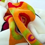 Decke Kinderdecken Niedliche Eulen Creme Bunt Kuscheldecke Spieldecke, Grösse:155×215 cm - 3