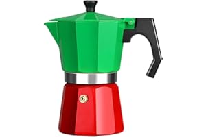WY8 TOP MOKA Italian Traditional Tricolor Coffee Pot Maker 150ml 3cup Filter Stove Top Mocha Espresso Coffee Pot
