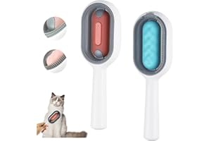VEITEIBE 2 Pièces Brosse pour Chat Chien avec Réservoir D'Eau, Peigne Epilation pour Animaux de Compagnie, Peigne de Beauté 2 en 1 pour Animaux de Compagnie, Peigne Chat pour Cheveux Propres