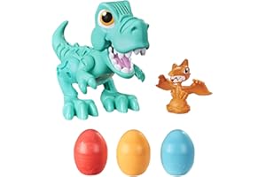 Play-Doh Hasbro Dino Crew - Il T-Rex Mangione, Dinosauro Giocattolo con Suoni da Dinosauro e 3 Uova, Bambini dai 3 Anni in su