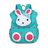Material: Canvas CUILEE Mochila para Niños Lindo Conejo Animales PequeñA Bebes Guarderia Bolsa para Niños (1-3año),Verde