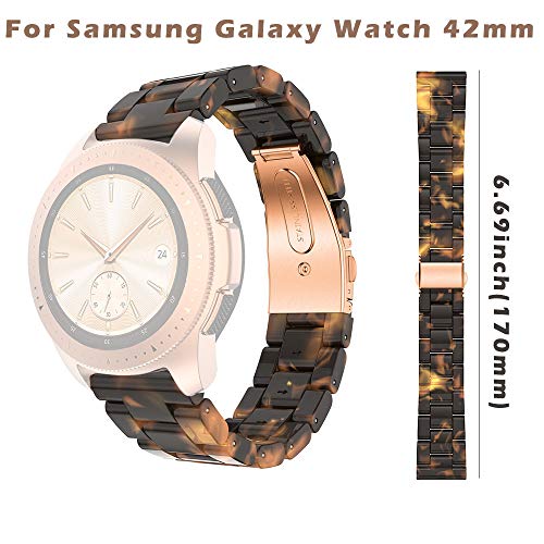 Preisvergleich Produktbild Happysdh Armband für Samsung Galaxy Watch 42mm,Smartwatch Zubehör Acetatfaser Ersatzarmband Armbänder Smartwatch für Männer Frauen