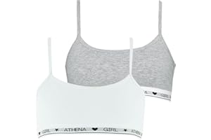 GIRL ATHENA Athena - Lot de 2 Brassières Athena Fille - Coton Modal Ultra Doux - Label Oeko-TEX® Standard 100