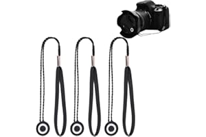 FC'NOQGN Objektivdeckelhalter mit Objektivdeckelschnur: Universelle Sicherung mit Gummiband für Nikon, Fuji, Tengen, Sigma, Olympus (3er-Pack)