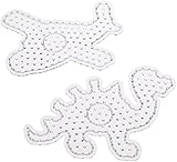Farbe: transparent Hama 8257 - Maxi Stiftplatten Set, Dino und Flugzeug, transparent/bunt
