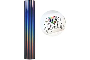 HEINAROMAN Rollo de Vinilo Adhesivo - Azúl Holográfica 30,5 x 305 cm Permanente Para Herramientas Silhouette Cameo recortar y más Multicolor2 - Autoadhesiva para Manualidades, Letreros, Carteles, Siluetas