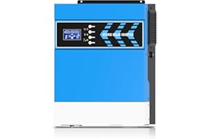 Anern 2400w Hybrid Wechselrichter 24v auf 220v 230v Solar Ladegerät MPPT 80A Reiner Sinus Inverter (Off-Grid) mit Batterieladegerät, Netzeinspeisung, Solarladeregle