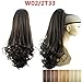 Multi-Color 24"&160g Hair Claw In Pony Tail Ponytail Hair Extensions Curled Wavy W02/2T33