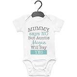 i love my auntie personalised baby grow