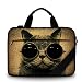 Produktbild Luxburg® Design gepolsterte Business- / Laptoptasche Notebooktasche bis 15,6 Zoll mit Schultergurt, Mehrzwecktasche, Motiv: Mieze Cool