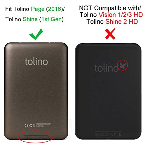 Tolino Page / Shine Hülle Case – Fintie Ultradünnen Smart Shell Cover Schutzhülle Tasche Etui für Tolino Page (2016) / Tolino Shine eReader (1st Gen), Don’t Touch - 5