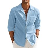 MADHAVISTA Combo of Men’s Casual Cotton Blend Shirt || Long Sleeve Button Down with Spread Collar | Lightweight Breathable Fa