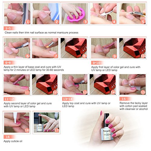 nagelgel farben FairyGlo gel nagellack nail polish set soak off gel,6 x Stück nude farben gellack - 3