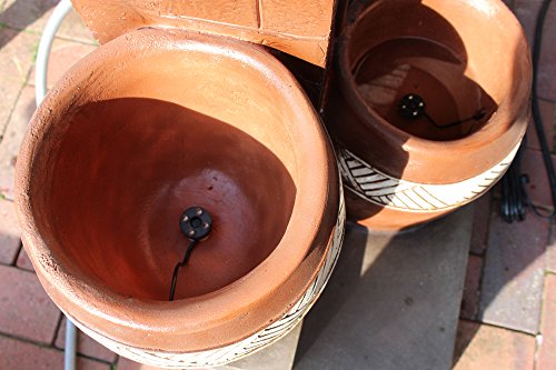 Springbrunnen Krüge mit LED-Beleuchtung Gartenbrunnen Kaskade - 5