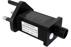31V Transformer Plug for Christmas Lights, BOLWEO LED Transformer Power Supply Adapter with 8 Modes,Timer,Memory,IP20 for Christmas Tree Lights,Net Lights,Icicle Lights