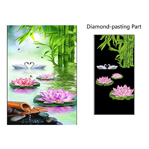 DIY 5D Swan Diamond Painting Cross-Stitch for Entrance Living Room Bedroom - 4