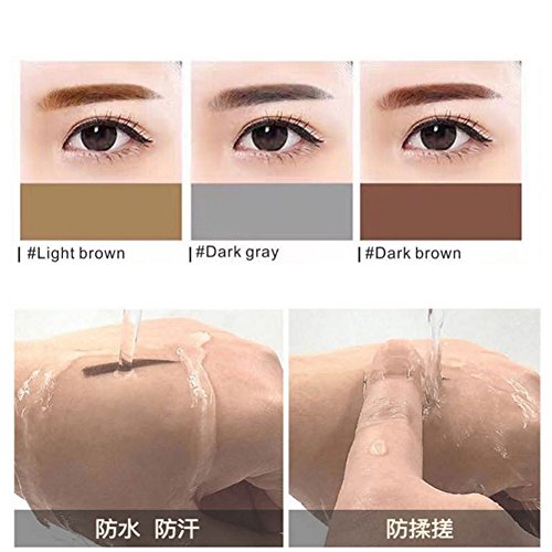 ROPALIA Natürliche Augenbraue Pulver & Brow Stempel Palette Empfindliche Schatten Definition Make-up - 3