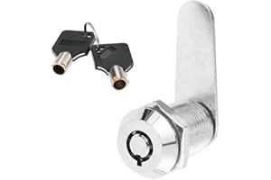 BOWAREPRO Serratura di sicurezza a cilindro in lega di zinco per cassetti, armadietti, cassette della posta e cassette degli attrezzi, con 2 chiavi