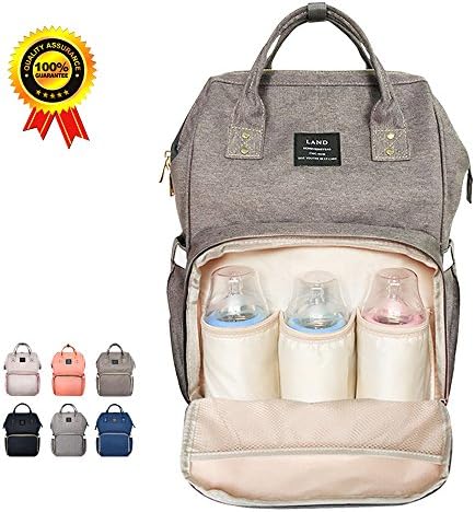 HEYI Diaper Tote Bag - Travel Backpack Organizer, Gray
