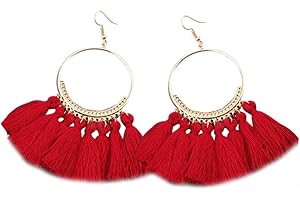 Arichtop 1 Pair Women Ethnic Bohemia Drop Dangle Long Rope Fringe Earings Girl Tassel Earrings Lady Fashion Bohe Jewelry