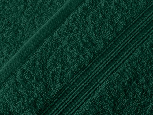 Packs zum Sparpreis – solide Frottiertücher – erhältlich in 18 modernen Farben und 8 verschiedenen Größen, 2er Pack Duschtücher (70 x 140 cm), dunkelgrün - 3