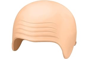 FDJZXW Glatze Perücke Glatzenkappe Kahler Hut Bald Cap Kahler Hut Glatzkopf aus Latex Cosplay Hut Kostüm Zubehör Geeignet für Halloween Kinder Erwachsene Maskerade Requisiten Bühne Leistung Requisiten