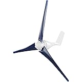 Kit con generatore eolico a turbine piccolo da 1200 W, con 3 pale, per uso nautico e domestico (blu, 24 V)