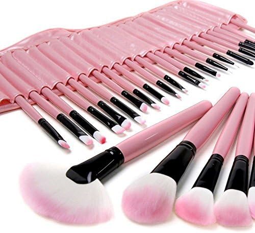 eBoTrade 32PCS Pink Makeup Brushes Kit Cosmetic Make Up Tool Set Eyeshadow, Eyebrow, Eyelash, Eyeliner, Lip, Powder, Blush, Face, Concealer, Foundation, Blusher Brush by eBoTrade Dirct