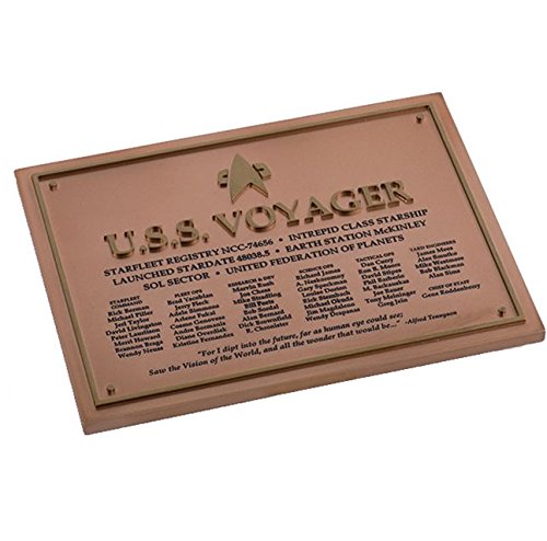 Preisvergleich Produktbild Eaglemoss Voyager blau Star Trek U.S.S Hingabe Plaque Druckguss Spielzeug