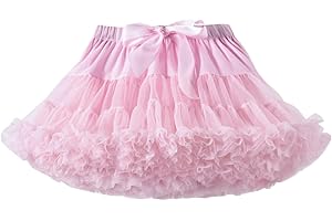 Alunsito Infant Baby Girl's Fluffy Tutu Skirt Toddler Tulle Birthday Party Tiered Princess Tutu Pettiskirt