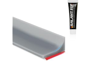 FLINTRONIC Prostokątna listwa zabezpieczająca przed progiem do prysznica, samoprzylepna, uszczelka prysznicowa, ochrona przed progiem, do