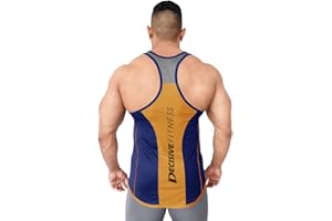 DECISIVE FITNESS Slim Fit Gym Stringer Vest for Men Breathable and Quick Dry Sportswear Bodybuilding Premium Tank Top for Workout Weight Lifting Running Muscle Athletic Top Plain