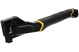 Stanley FatMax Hammer Tacker Extra Light Set (rückschlagfrei, rückstaufrei, 3er Klammerfach extra lang, ideal für Dachdecker und Bodenleger, inkl. 1.000 Klammern Typ G 10mm) FMHT81394-9