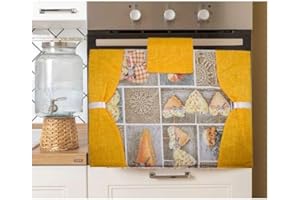 RUSSO TESSUTI Copriforno Copri Forno 35x45 Cuore Allungato Vari Colori-Giallo