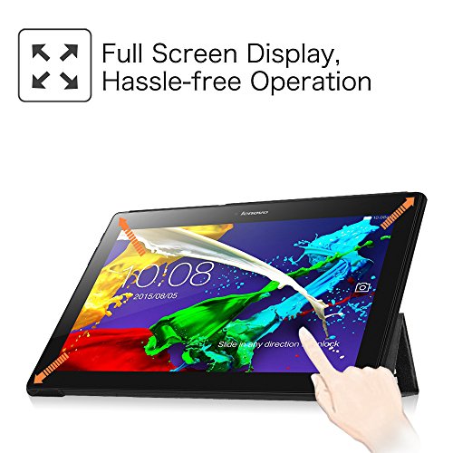 Fintie Lenovo Tab 2 A10-30 / Tab 2 A10-70 / Tab 3 10 Plus Hülle – Ultra Slim Superleicht Schutzhülle Tasche mit auto Sleep / Wake Funktion für Lenovo Tab 2 A10-30 / A10-30L / A10-30F / Tab 2 A10-70 / A10-70L / A10-70F / TAB3 10 Plus / Tab 3 10 Business 10,1 Zoll Tablet, Don’t Touch - 4