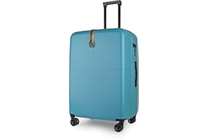 JLY Set di Valigie Rigide in 100% Policarbonato Covestro – Chiusura TSA, Ruote Silenziose, Design Elegante e Massima Organizzazione per Viaggi e Business (1 Pezzo, Blu Acqua, Grande (77.5cm))