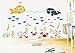 Simple living room bathroom kids room decor Submarine Sealife Animals Whale Fish Wall Stickers