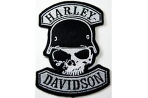 LYON'TOUR LSM Harley Davidson Solider Skull Patch brodé Moto Motard
