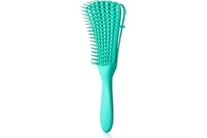 Daletu Spazzola Districante per Capelli Ricci Afro 3A a 4C, Magico e Indolore Pettine per Capelli Ricci Crespi/Ondulati/Bagnati/Secchi/Lunghi/Spessi (Verde)