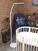 ComfortBaby® canopy pole / canopy holder, free standing total height approx. 1.70m in white.