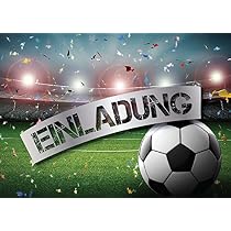 Produktbild von 8 Einladungskarten Kindergeburtstag Fußball - Jungs Geburtstagseinladungen