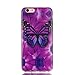 Produktbild Anlike iPhone 6 Hülle, iPhone 6S Hülle, iPhone 6 6S (4,7 Zoll) Handy Hülle [Bunte Muster Design] Schutzhülle Etui Bumper für iPhone 6 6S (4,7 Zoll) - Schmetterling